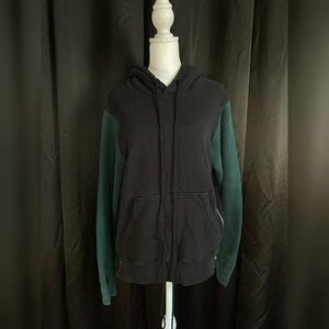 Two-Tone Hoodie with Green Sleeves